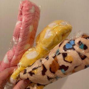 Four NWOT Fluffy Spa Headbands